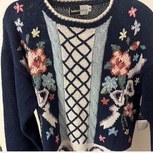Vintage Beldoch Popper Floral Sweater